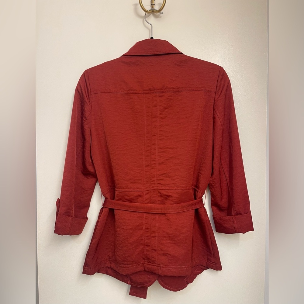 Dressbarn Rust Lightweight Utility Jacket - Picture 5 of 6